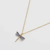 Fable England Dragonfly Crystal Necklace