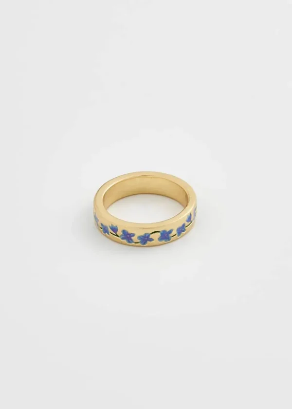Fable England Forget Me Knot Ring Blue