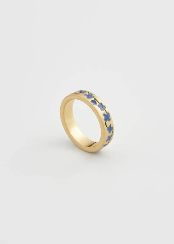 Fable England Forget Me Knot Ring Blue