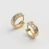 Fable England Forget-Me-Not Mini Hoop Earrings Blue