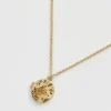 Fable England Fox & Acorn Locket Necklace Gold