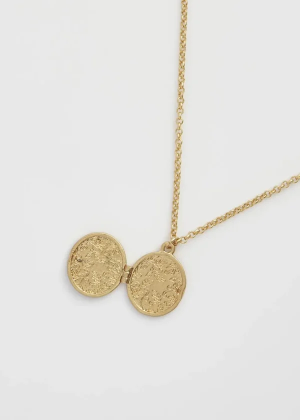Fable England Fox & Acorn Locket Necklace Gold