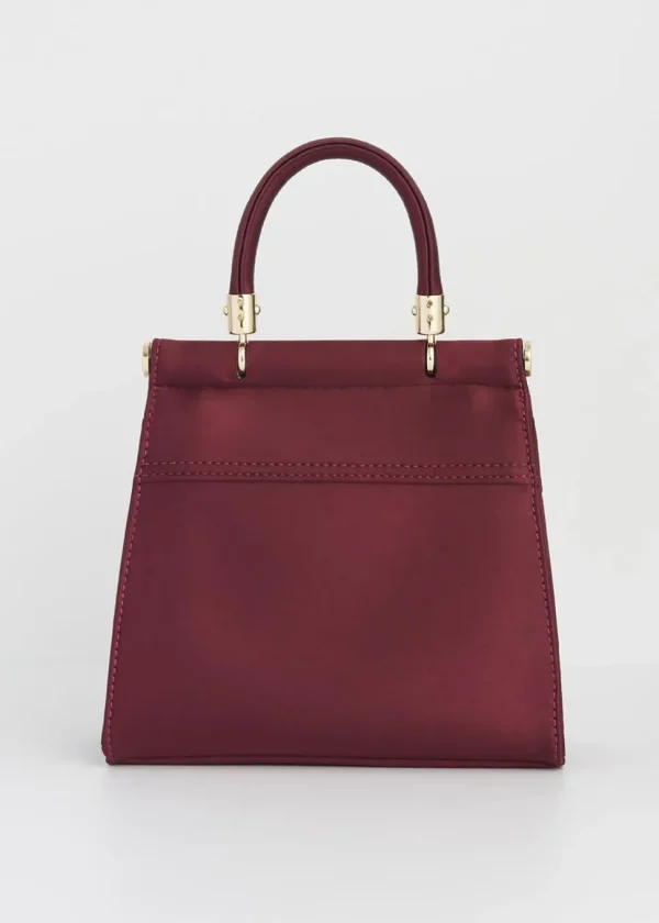Fable England Fox & Mushroom Satin Bag Burgundy