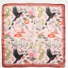Fable England Into The Woods Square Scarf Pink