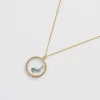Fable England Lavender Monocle Necklace