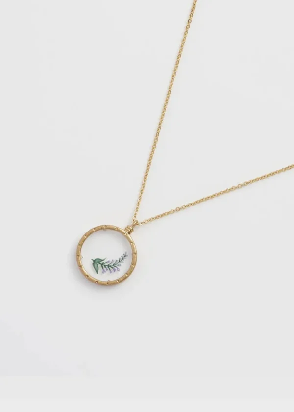 Fable England Lavender Monocle Necklace