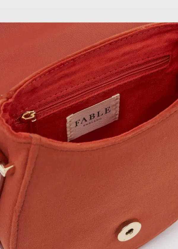 Fable England Lovebirds Velvet Saddle Bag Rust