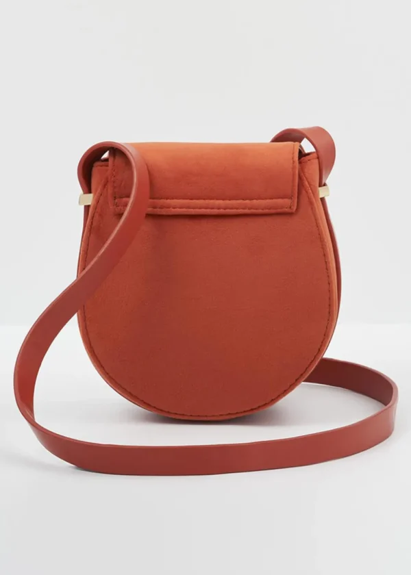Fable England Lovebirds Velvet Saddle Bag Rust