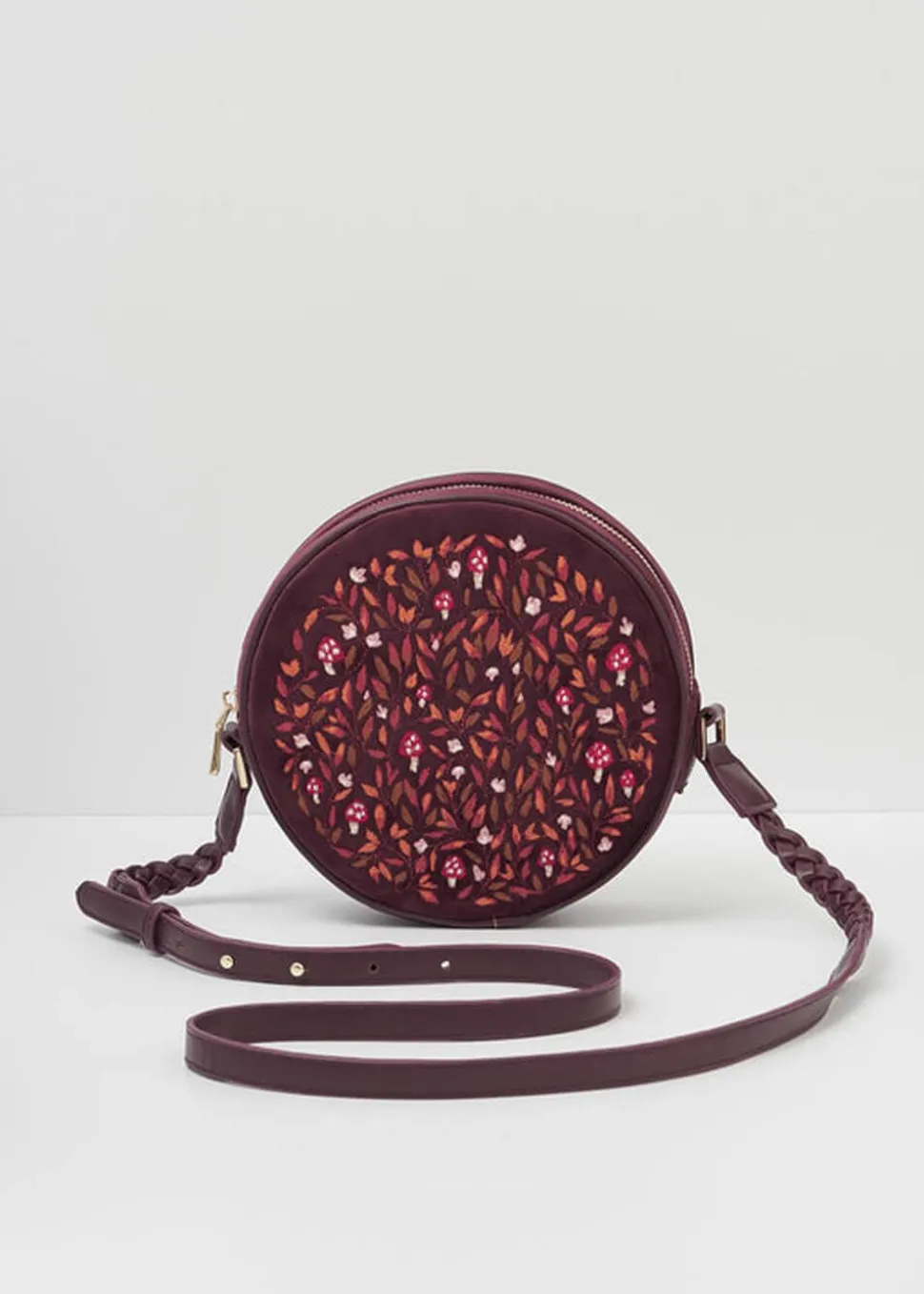 fable_england_magical_mus_0-1.webp Fable England Magical Mushroom Velvet Circle Bag Burgundy