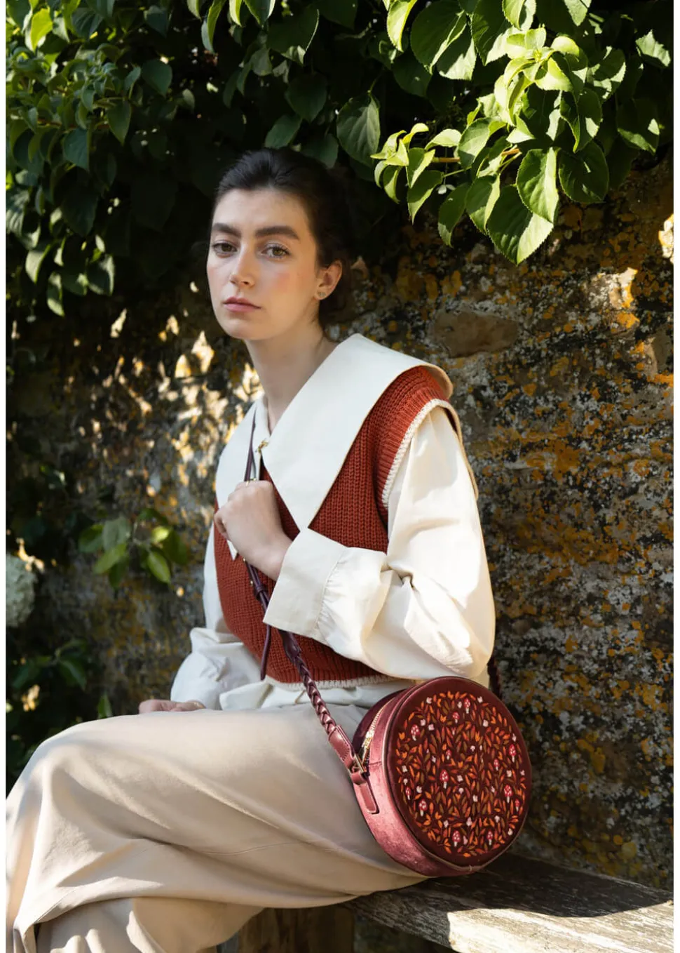 fable_england_magical_mus_1-1.webp Fable England Magical Mushroom Velvet Circle Bag Burgundy