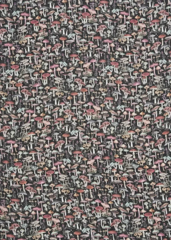 Fable England Magical Mushroom Lightweight Scarf Black