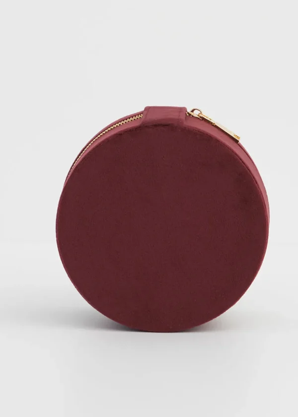 Fable England Magical Mushroom Velvet Jewelry Box Burgundy