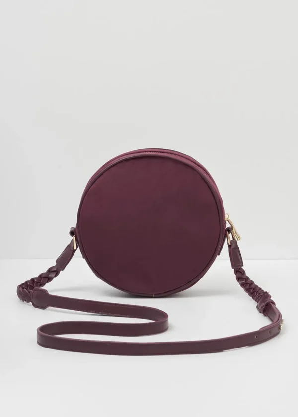 Fable England Magical Mushroom Velvet Circle Bag Burgundy