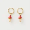 Fable England Mushroom Earrings Red