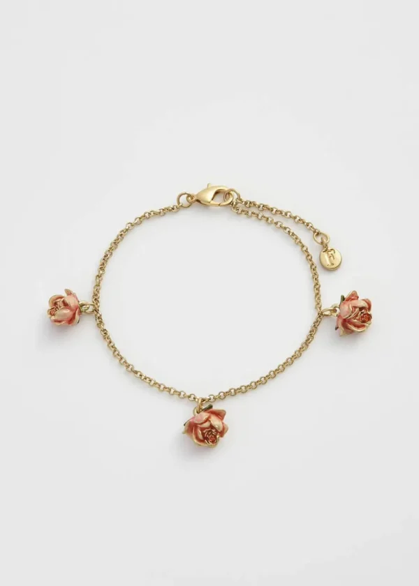 Fable England Rose Bud Bracelet Pink