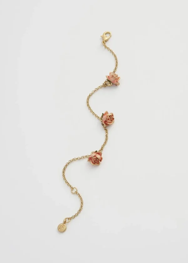Fable England Rose Bud Bracelet Pink