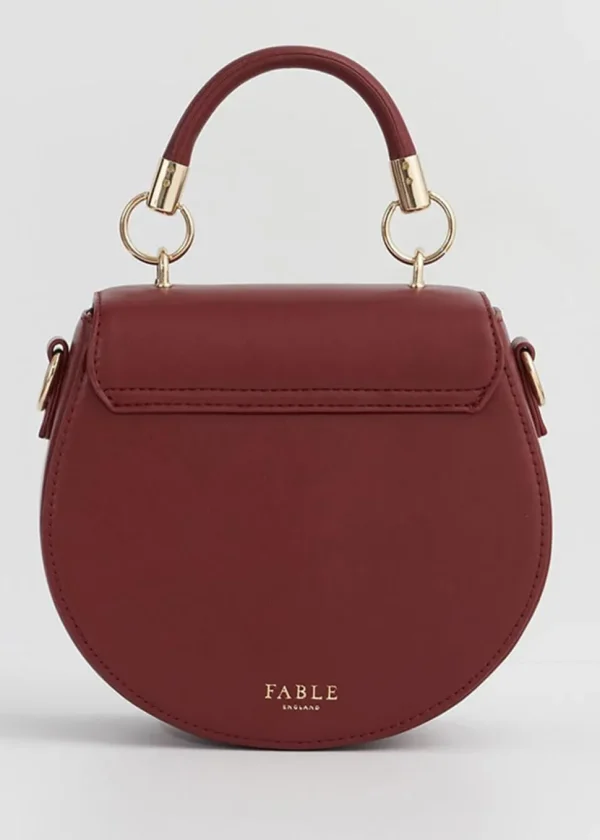Fable England Running Bunny Saddle Bag Burgundy