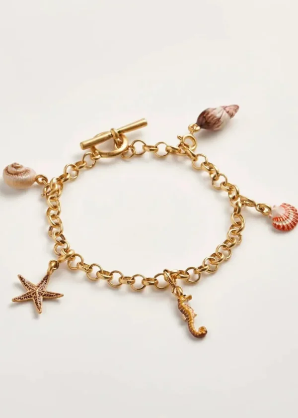 Fable England Shell Charm Bracelet With 5 Charms