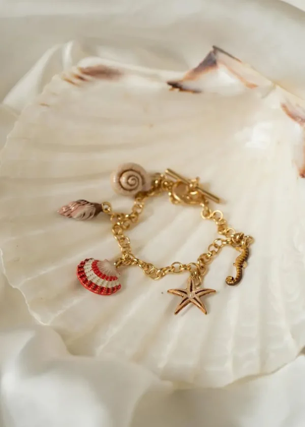 Fable England Shell Charm Bracelet With 5 Charms