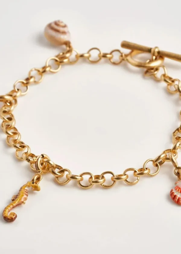 Fable England Shell Charm Bracelet With 5 Charms