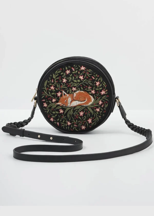 Fable England Sleepy Fox Shoulderbag Black