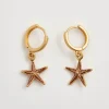 Fable England Starfish Huggie Hoops Earrings