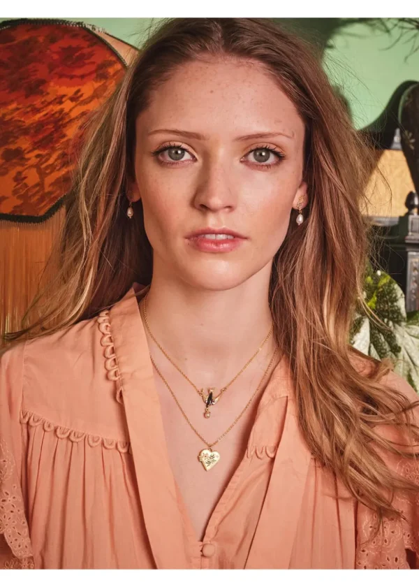 Fable England Swallow Locket Necklace
