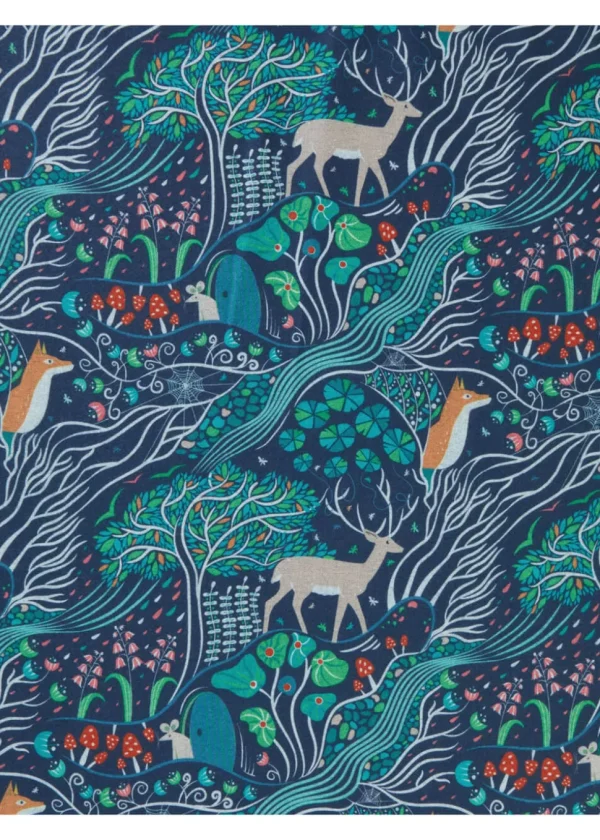 Fable England The Enchanted Tree Scarf Navy