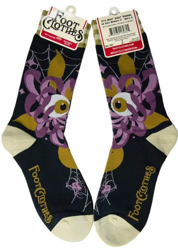 FootClothes Arachnid's Bloom Socks Black