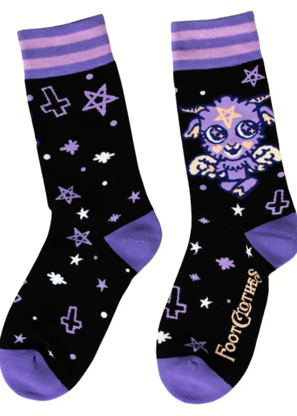 FootClothes Baby Baphomet Socks Black