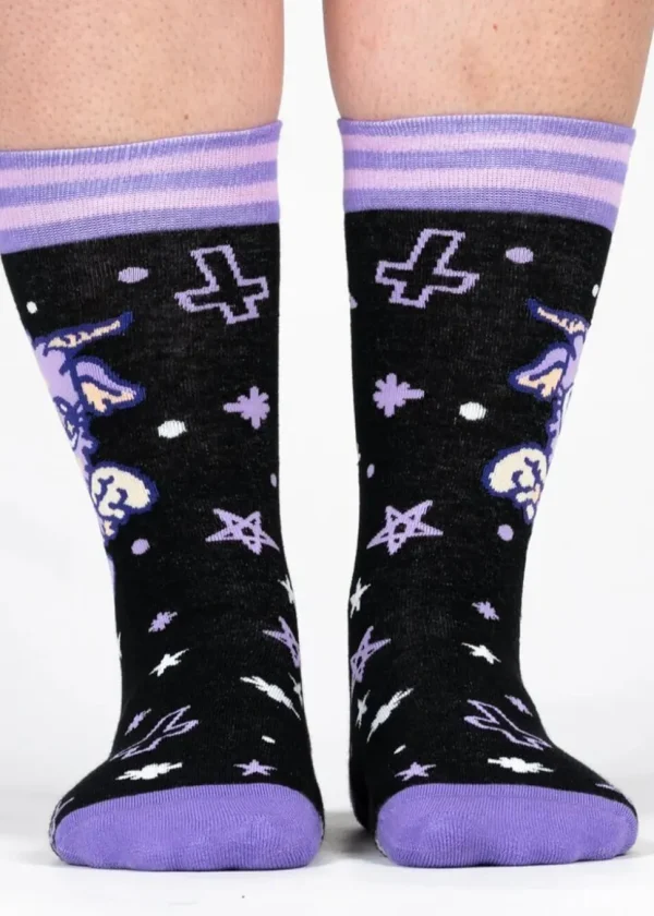 FootClothes Baby Baphomet Socks Black
