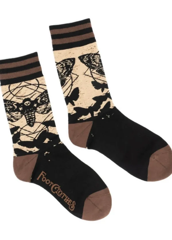 FootClothes Death's Head Hawkmoth Sokken Zwart