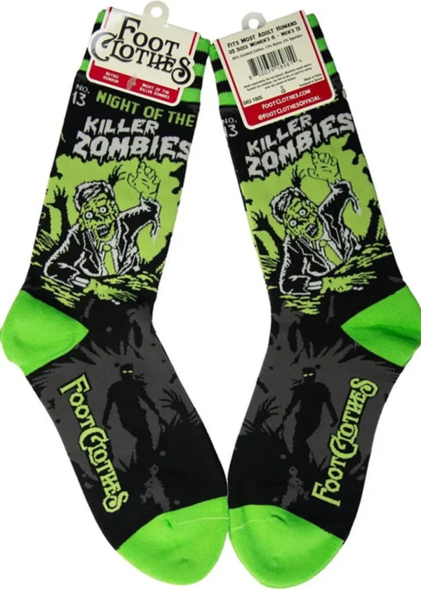 FootClothes Night of the Killer Zombies Socks Black