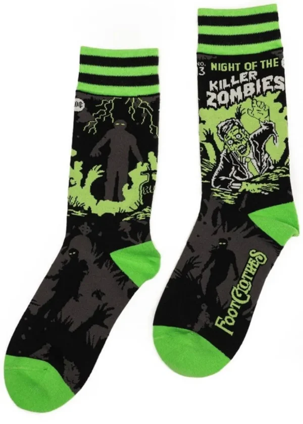 FootClothes Night of the Killer Zombies Socks Black