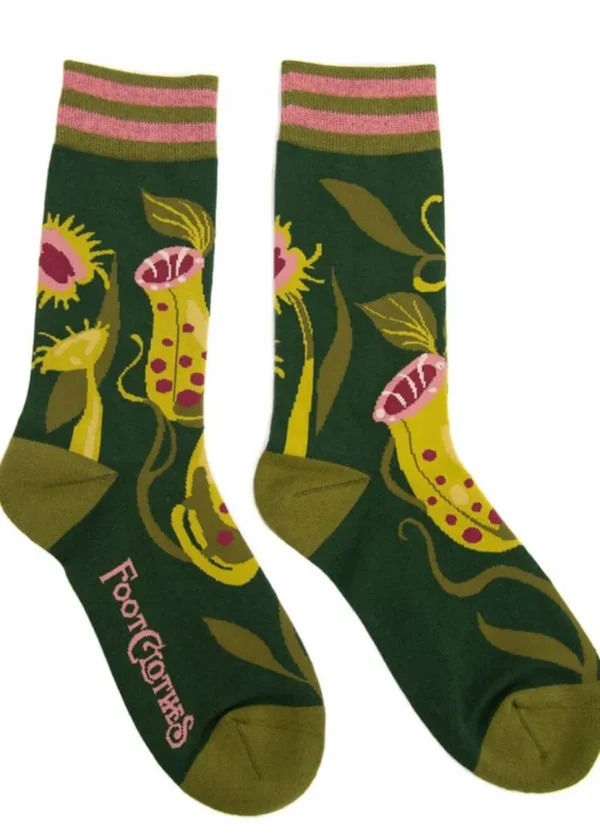 FootClothes Pitcher Plant Socks Green