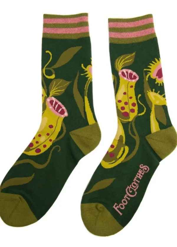 FootClothes Pitcher Plant Socks Green