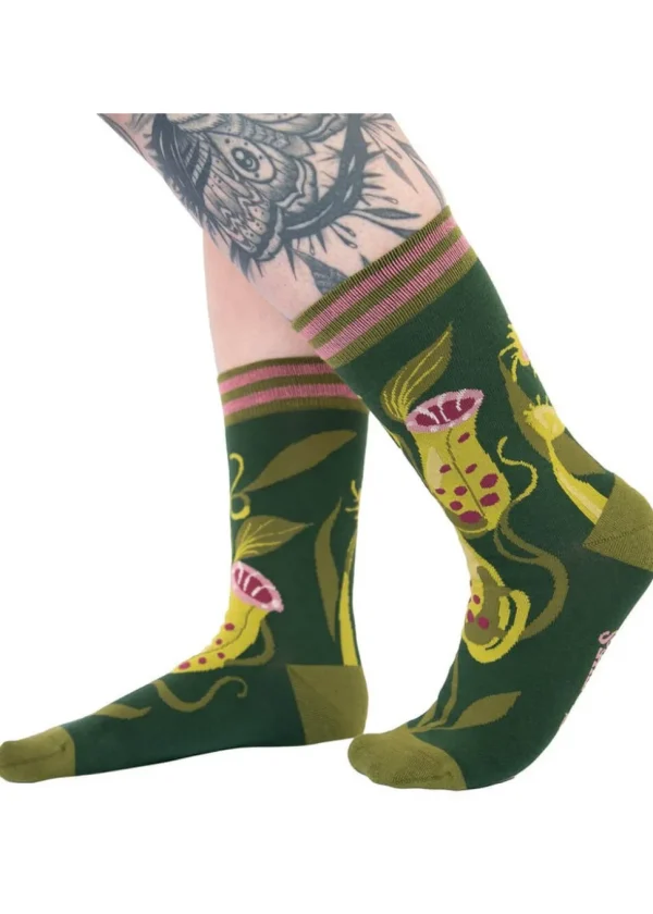 FootClothes Pitcher Plant Socks Green