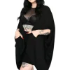 Foxblood Batty Oversized Cardigan Black