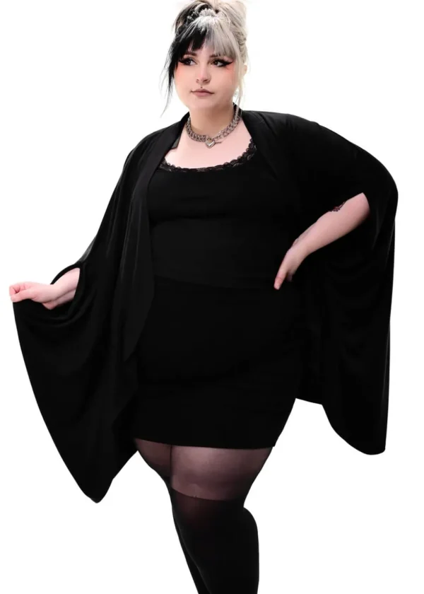 Foxblood Batty Oversized Cardigan Black