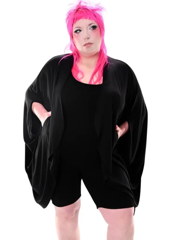 Foxblood Batty Oversized Cardigan Black