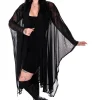 Foxblood Lilith Mesh Oversized Cloak Black