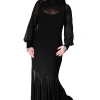 Foxblood Mary Mesh Dress Black