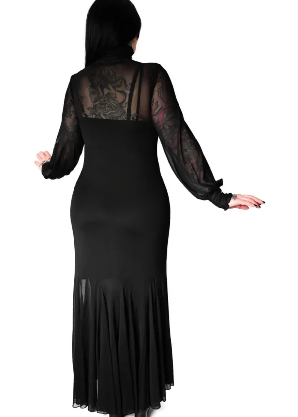 Foxblood Mary Mesh Dress Black