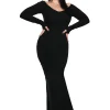 Foxblood Morticia Maxi Dress Black