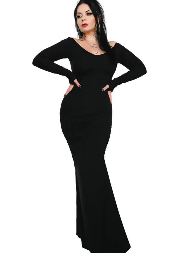 Foxblood Morticia Maxi Dress Black
