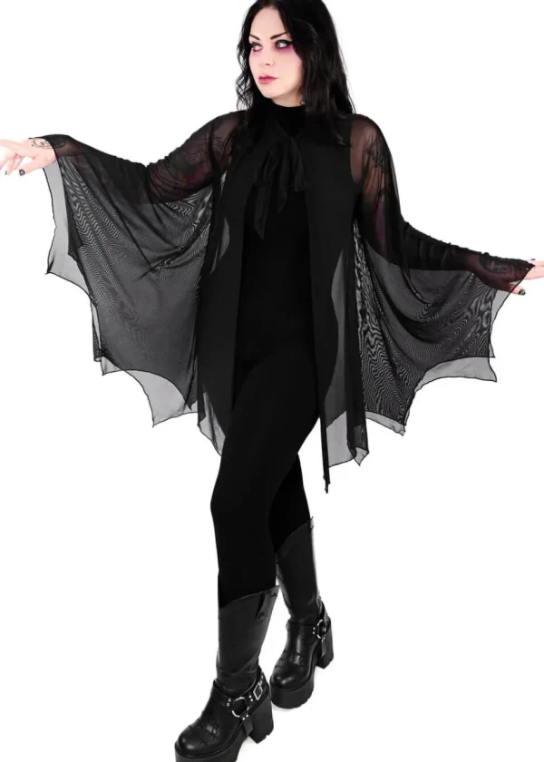 Foxblood Nocturnal Mesh Cape Black
