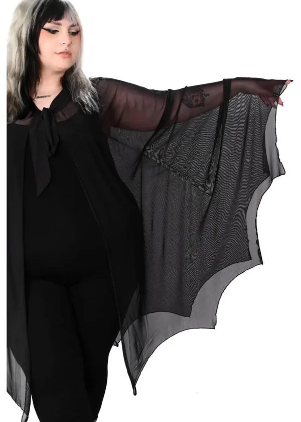 Foxblood Nocturnal Mesh Cape Black