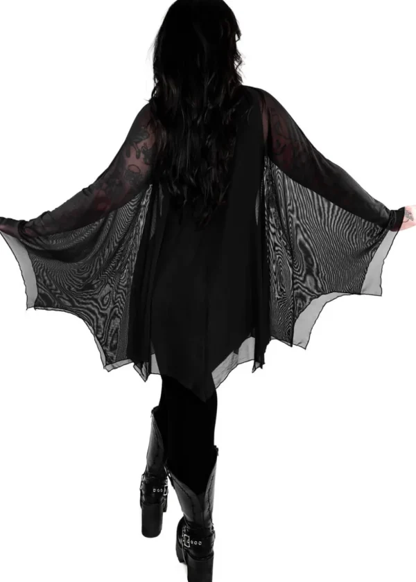 Foxblood Nocturnal Mesh Cape Black