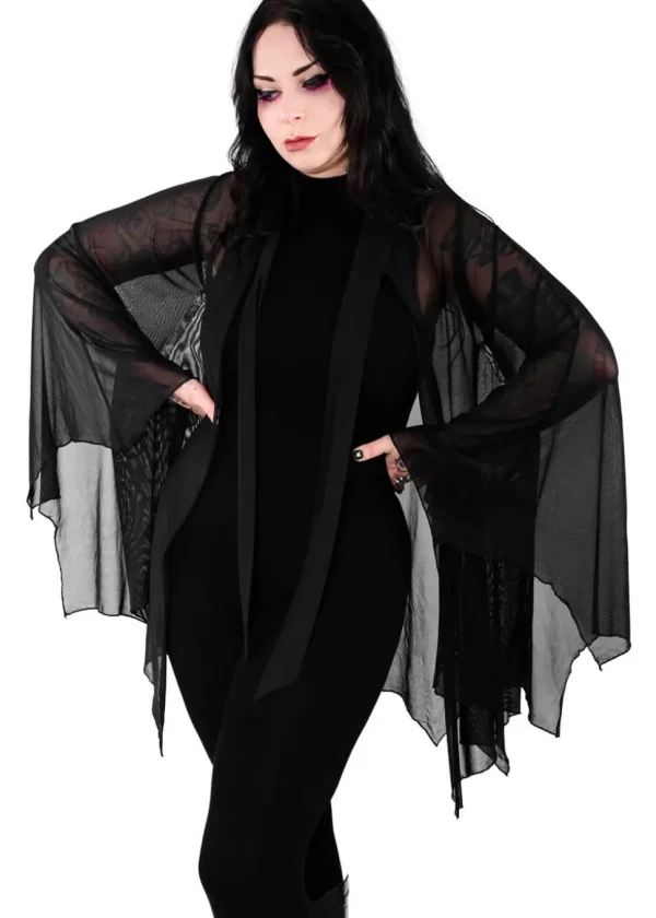 Foxblood Nocturnal Mesh Cape Black