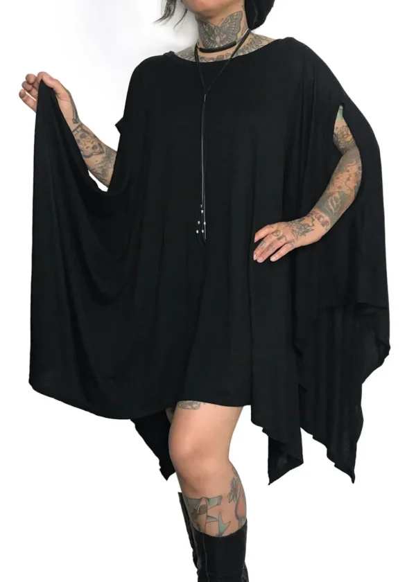 Foxblood Rhiannon Flowing Oversized Tunic Top Black
